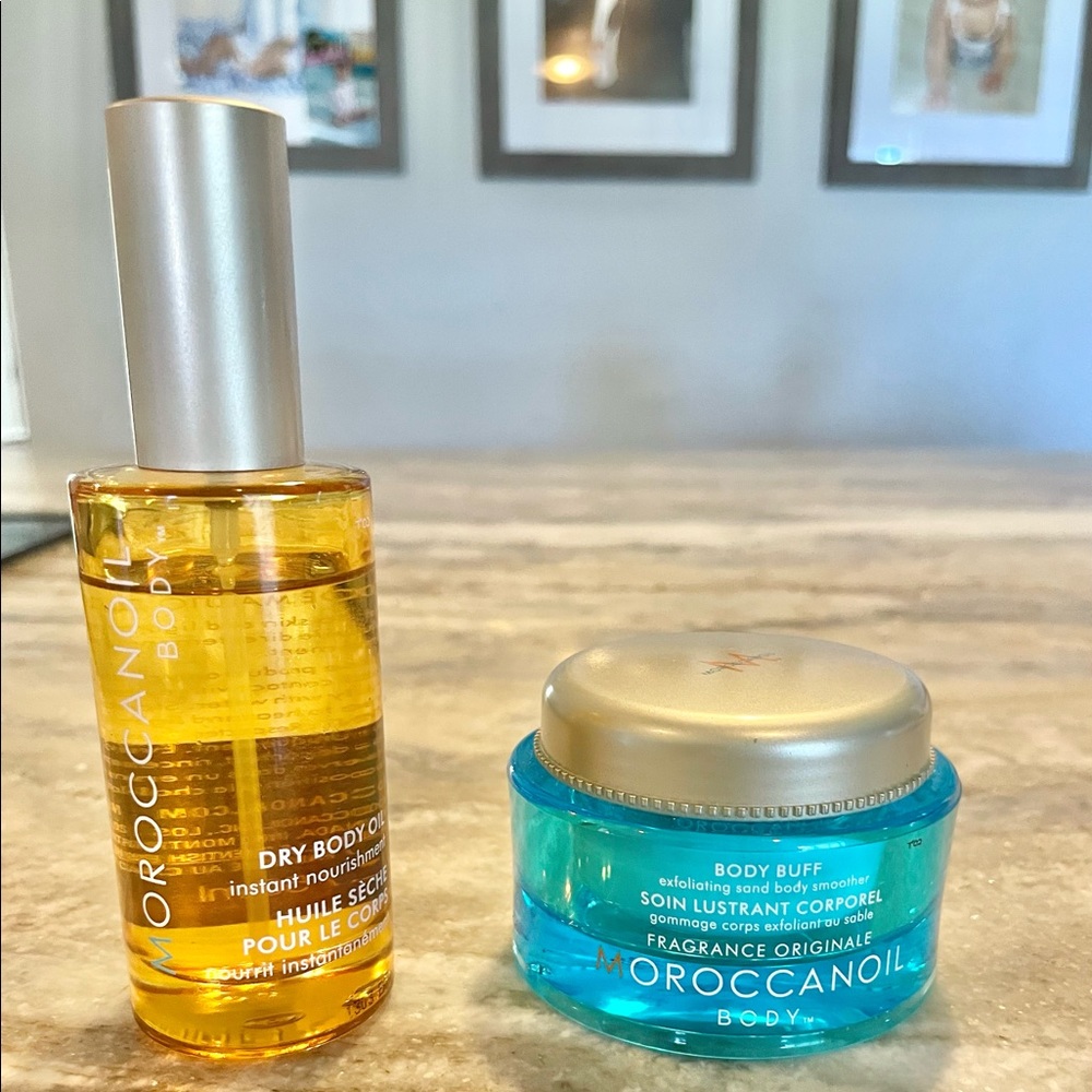 MoroccanOil Dry Body Oil Spray & MoroccanOil Body Buff